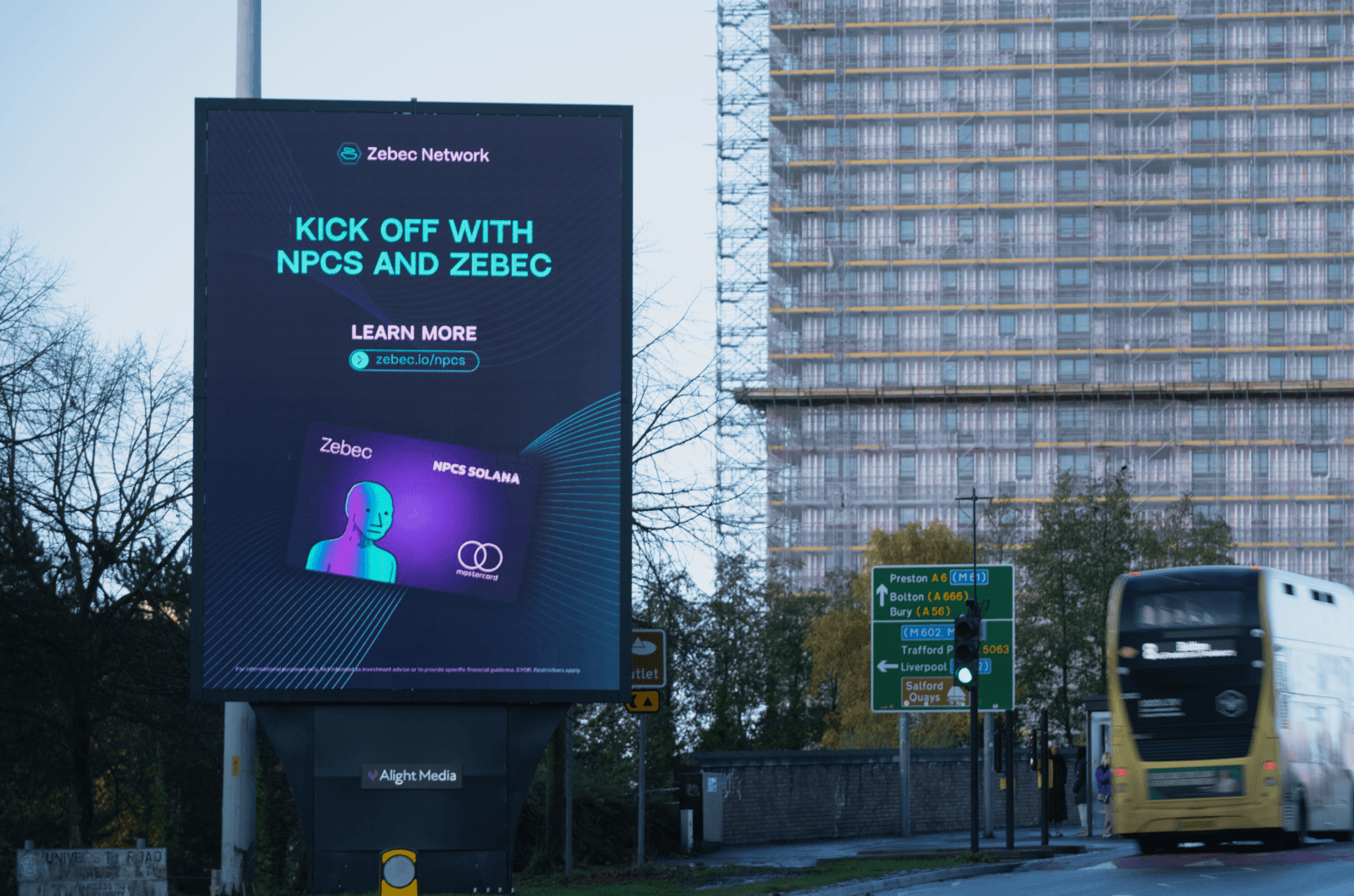 Zebec ‘Kick off with NPCS and Zebec’ billboard by a main road
